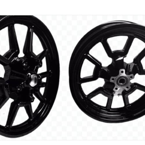 Black powder coated lowrider wheels complete with bearings installed. Mount wheels
