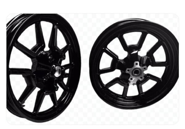 Black powder coated lowrider wheels complete with bearings installed. Mount wheels