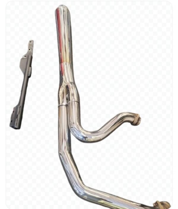 Harley 2006-Up Dyna Chrome Road Rage 2 into 1 Exhaust with 2.5" Competition Baffle