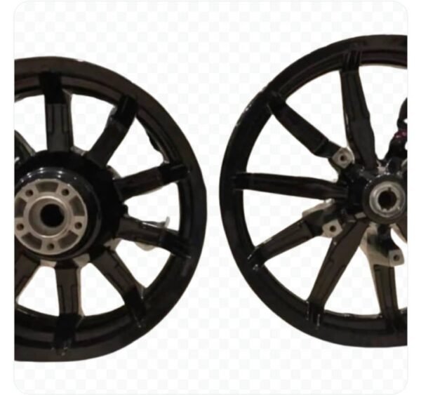 Genuine Harley Davidson Front and Rear Black Wheels - Image 4