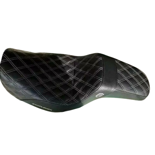 Custom SDC Saddleman Seat with Gold and Silver Stitching